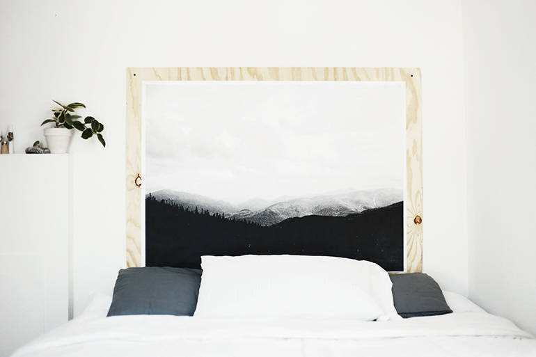 Plywood Print Headboard
