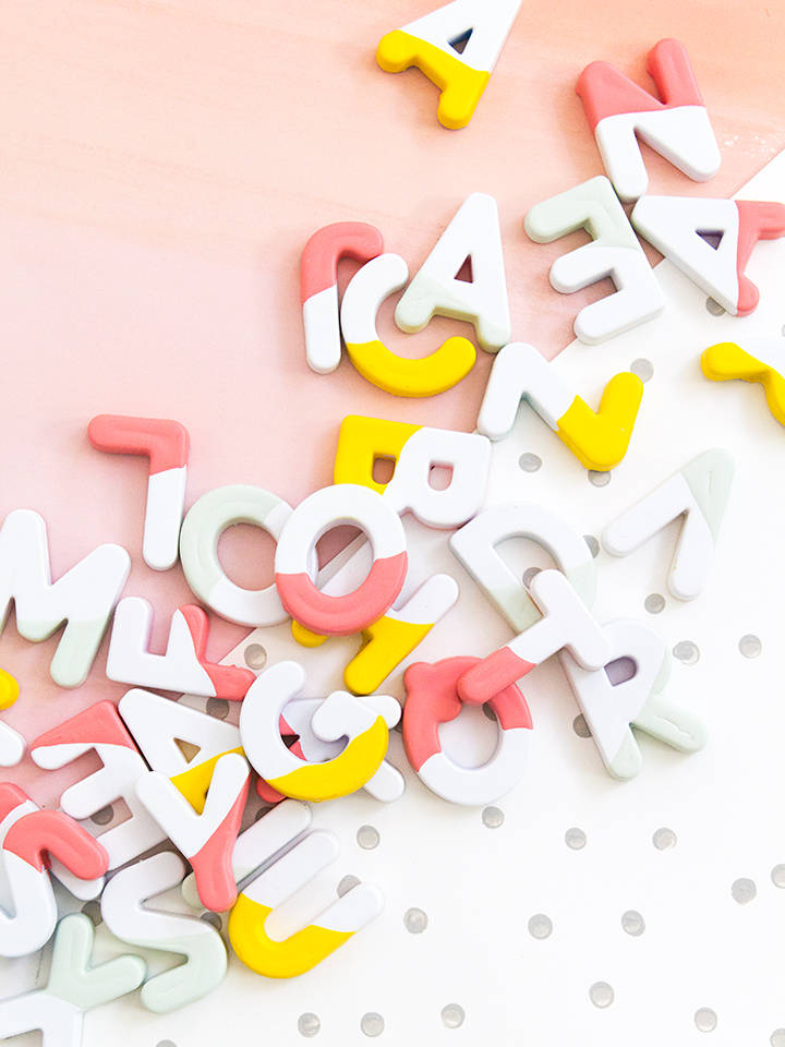 Paint Dipped Alphabet Magnets