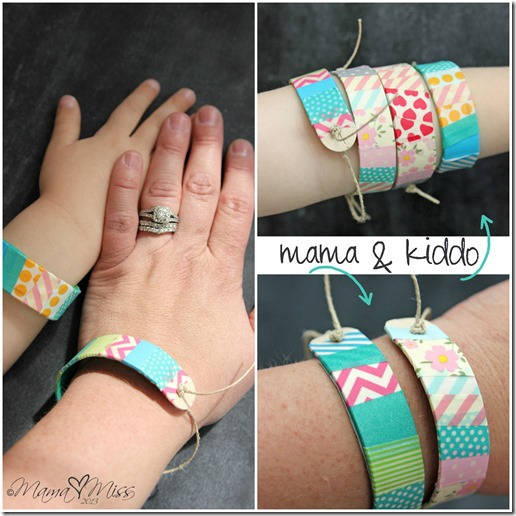 Washi Tape Wooden Bracelets