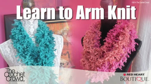 Arm Knit a Scarf in 5 Minutes
