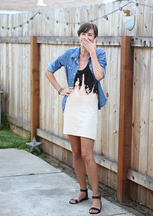 Bleach Splattered Dress