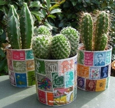 Stamp Can Planters