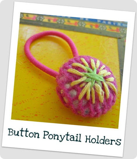 Button Ponytail Holders