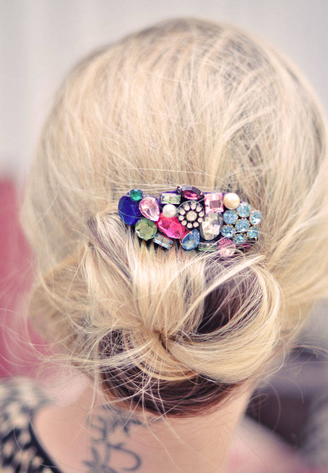 Bejeweled Hair Comb