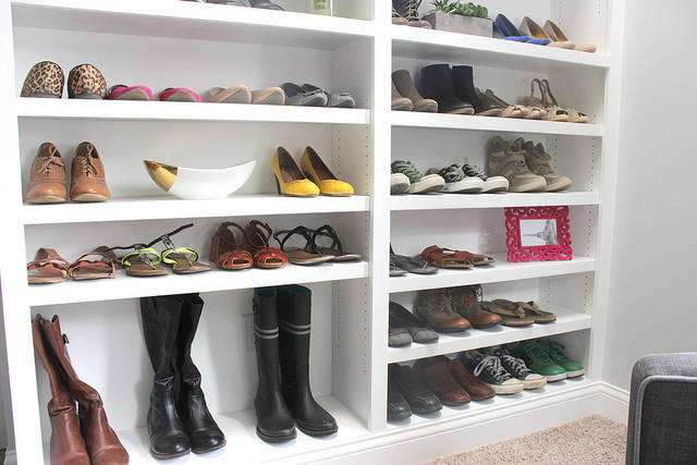 Book Nook Shoe Organization