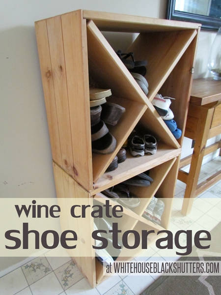 Wine Crate Shoe Storage