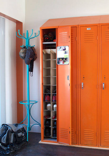 Old School Lockers for Shoe Storage