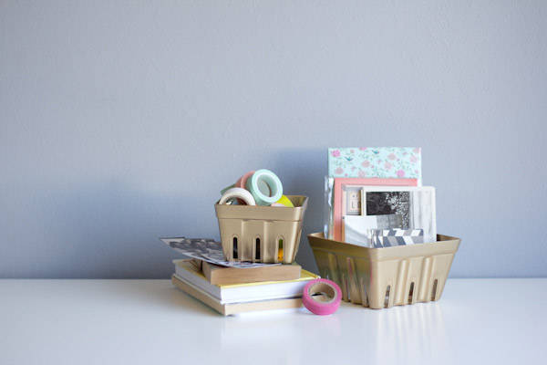 Make Some Painted Berry Baskets for easy storage