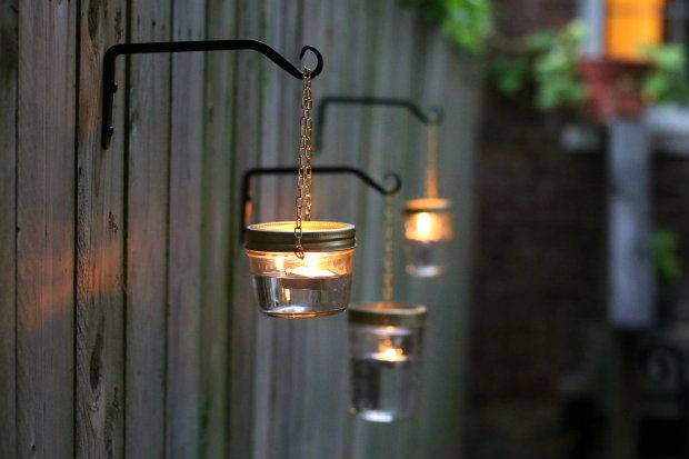 Outdoor Hanging Mason Jar Light