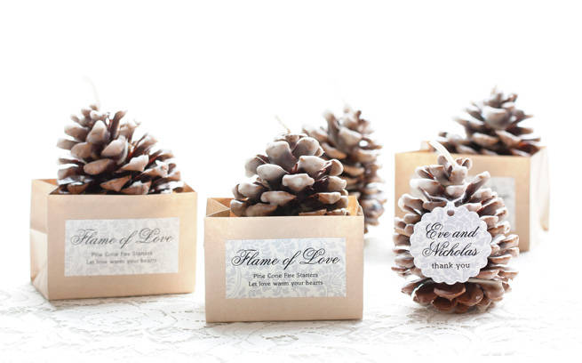 Pinecone Fire Starter Favors