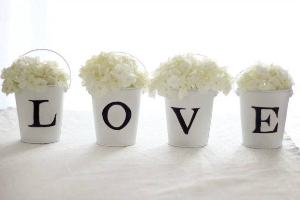 Tin Pail Flower Arrangement