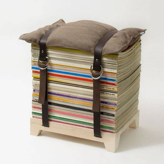 Stool out of magazines