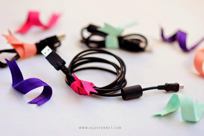Ribon Twist Ties in Organizing Cables
