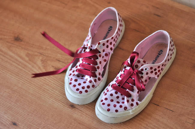 Cut up and Dotted Sneakers