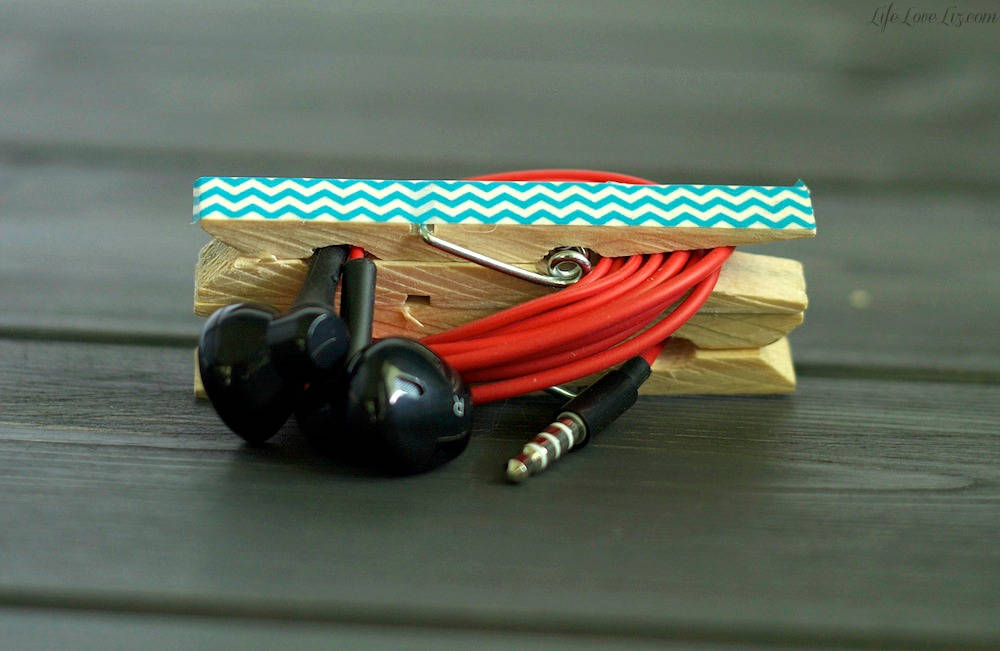 Clothespin Headphone Clips