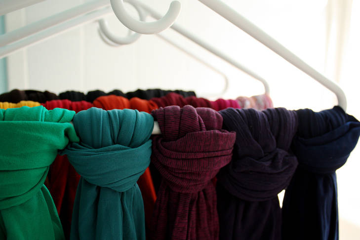Scarfs, Tie them onto Hangers for Easy Storage and Organization