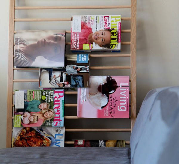 From crib slats to magazine rack
