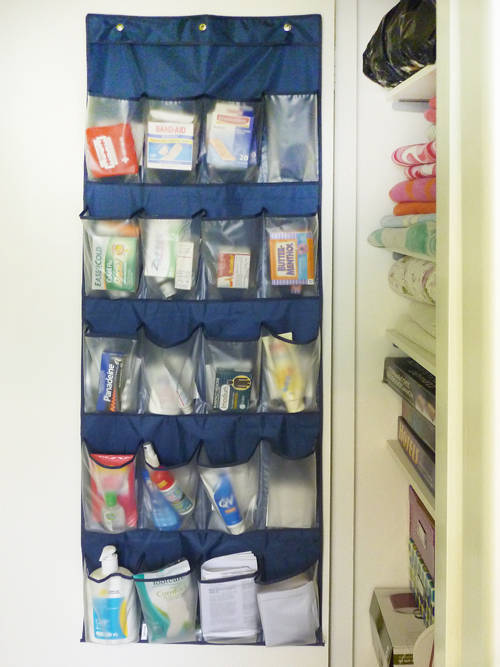 Shoe Hanger as Medicine Cabinet
