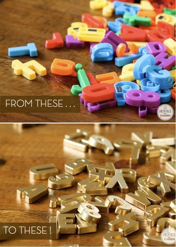 Gold Magnetic Letters
