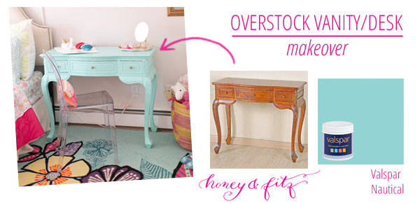 Overstock Vanity Desk Makeover