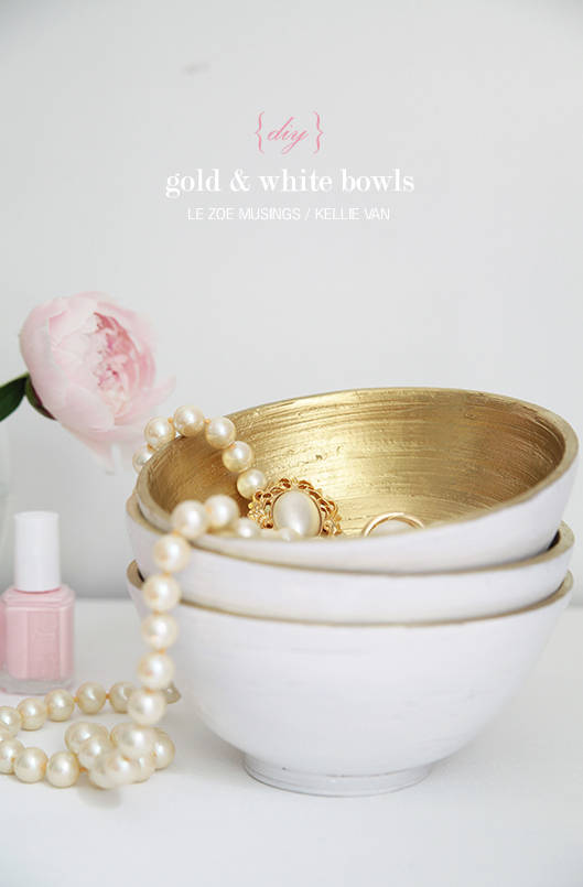 Gold and White Bowls