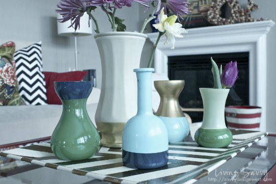 Color Blocked Vases