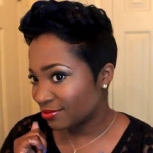 Curly Pompadour Short Hair