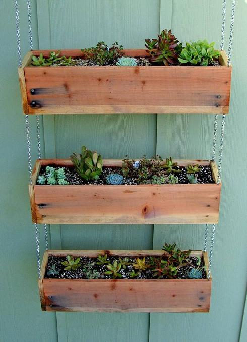 Tiered Hanging Planter Boxes