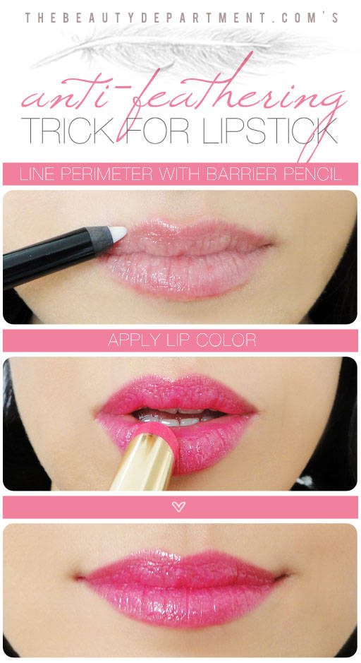 Anti-Feathering Trick for Lipstick
