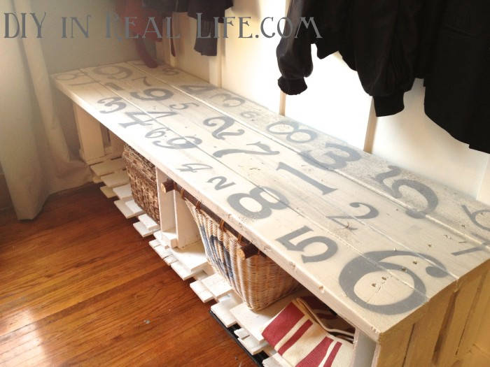 Numbered Pallet Bench