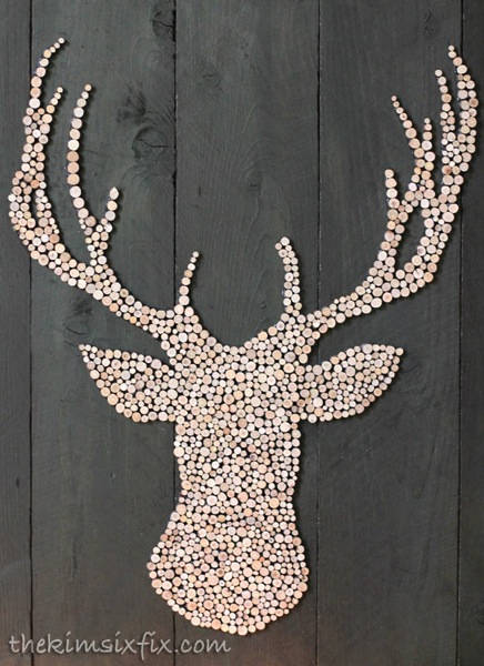Deer Head Silhouette Art