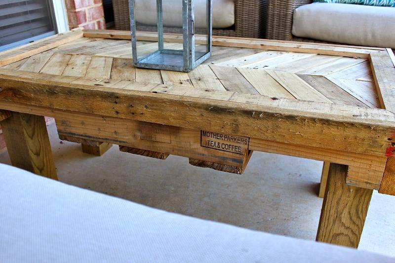 Chevron Pallet Table