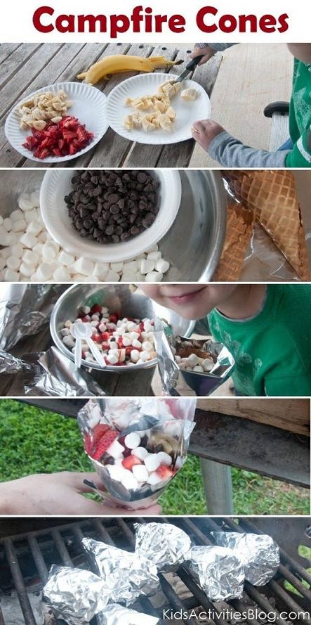 Fruit and Smore Cones