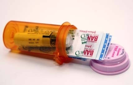 Prescription bottles make excellent first-aid kits