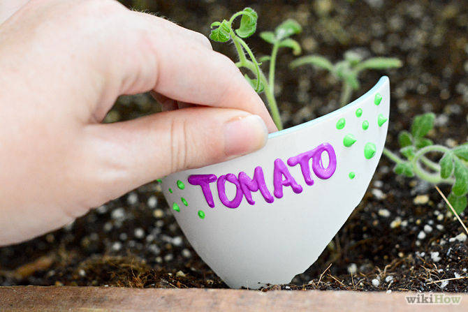 Make Plant Markers from Broken Pots
