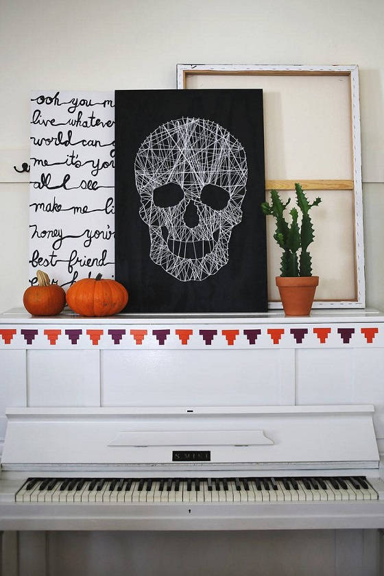 Skull String Art