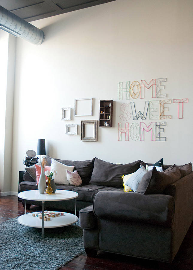 Nail and Yarn Wall Art