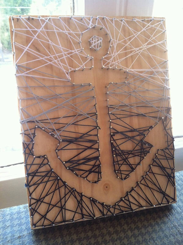 Ombré String Art Anchor