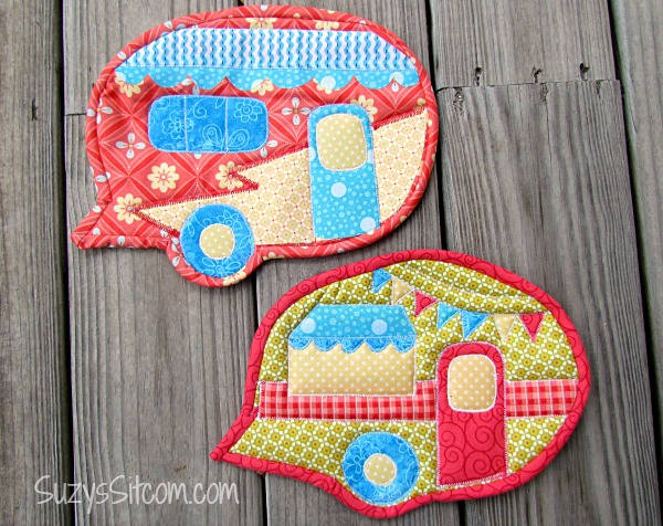 Happy Camper Quilted Pot Holders