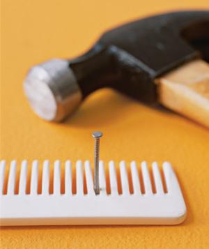 Use Comb as Nail Holder