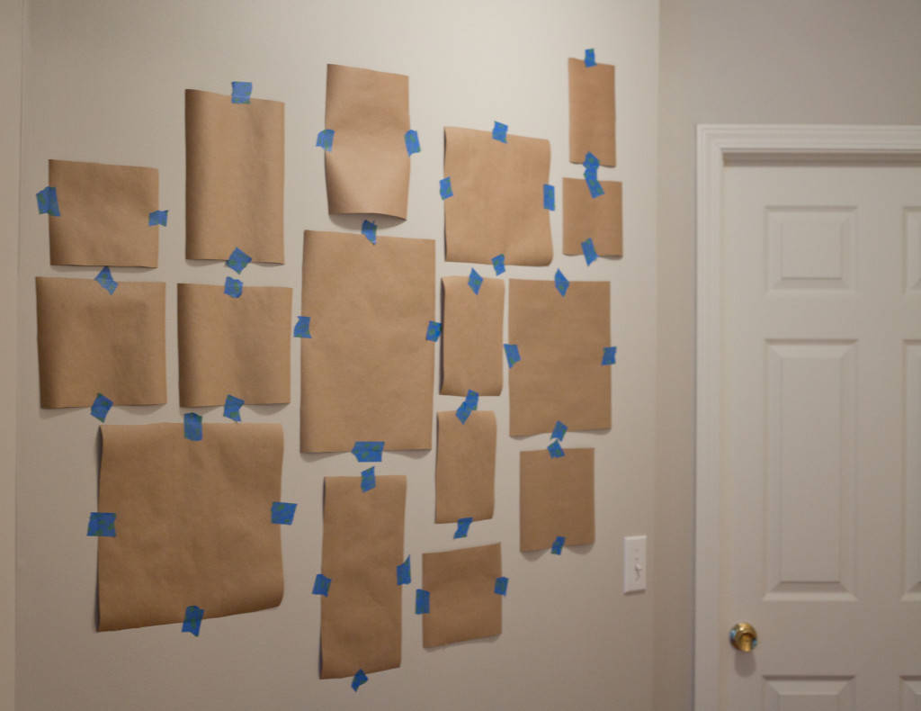 Use contact paper to mock up walls of frames