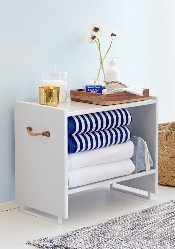 Add a decorative drawer pull to the Rast nightstand
