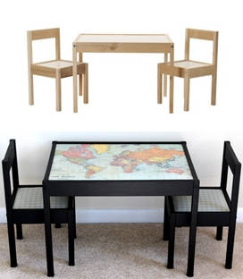Spruce up the Latt table with a world map