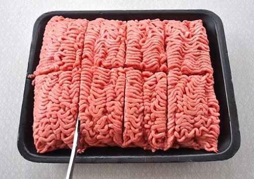 Divide the ground beef before freezing