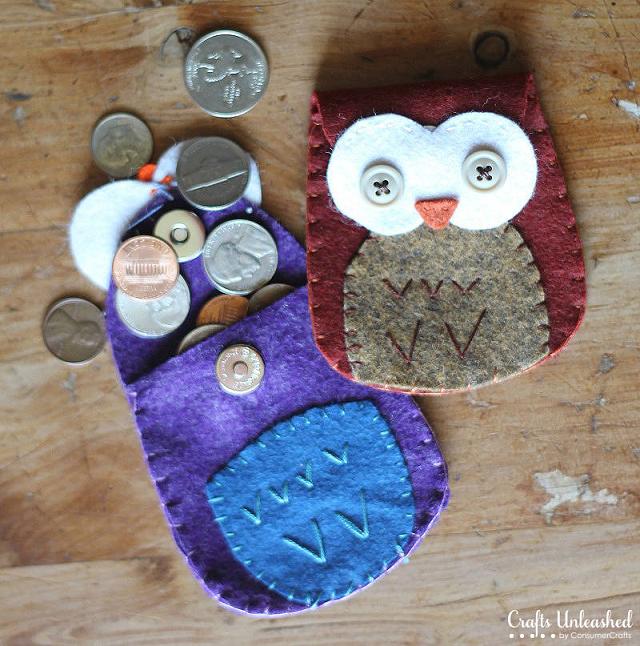 Felt Owl Coin Purses
