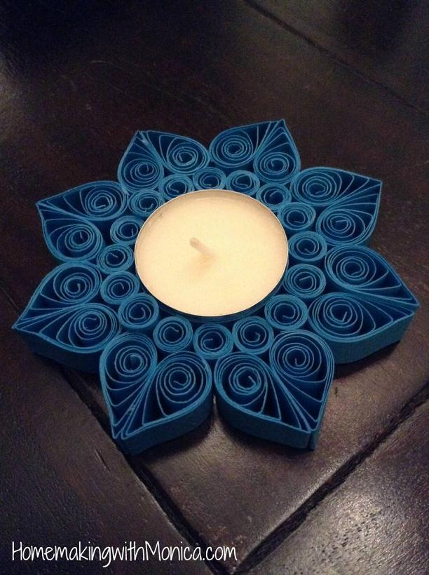 Quilled Tealight Candle Holder