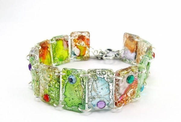 Recycled CD Bracelet