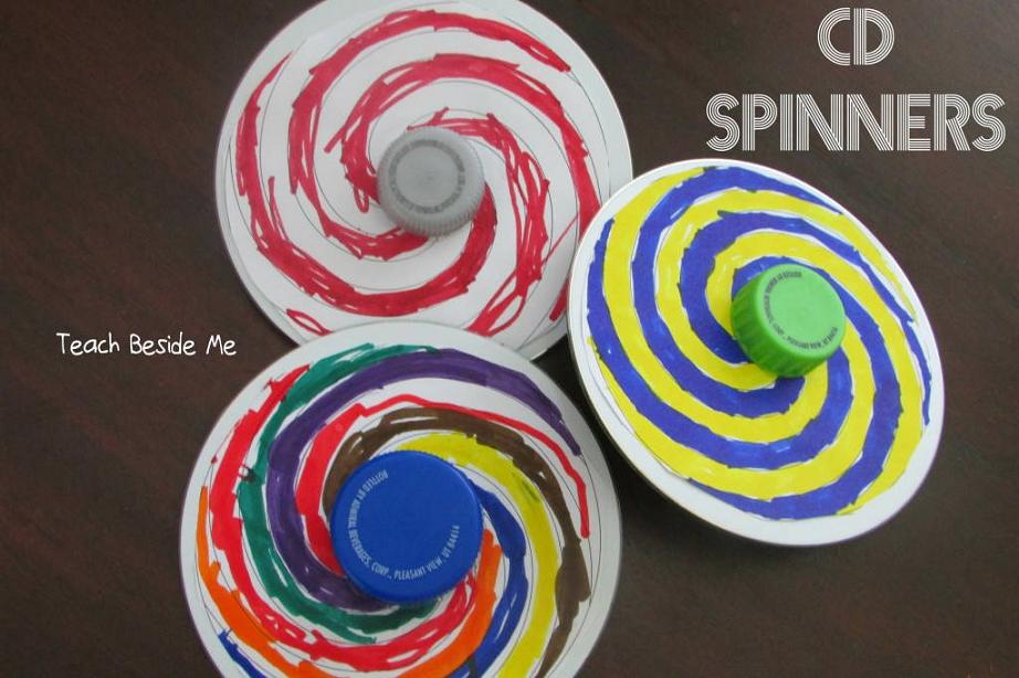 Homemade CD Spinner Toy