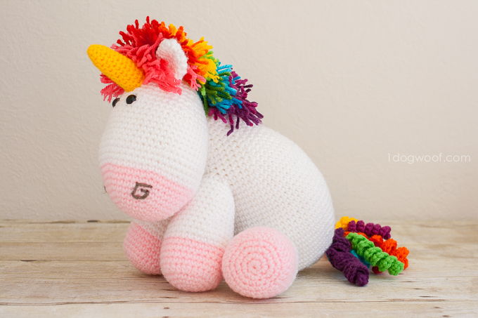 Rainbow Cuddles Crochet Unicorn