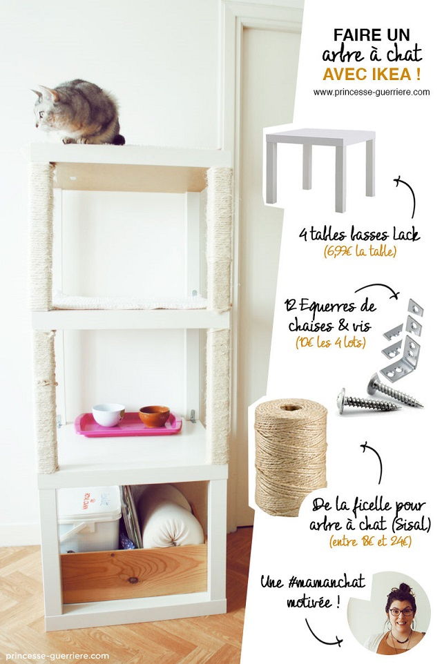 Easily Build a Cat Tree from IKEA